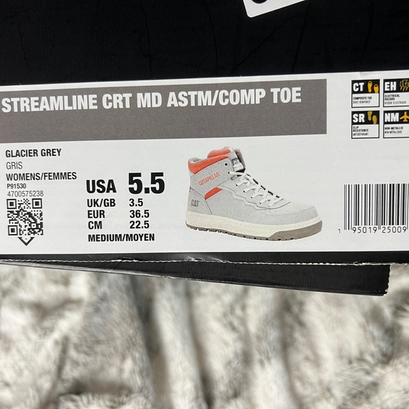 Caterpillar Women's Composite Safety Toe Hightop Sneakers - Gray and Pink - Picture 8 of 8